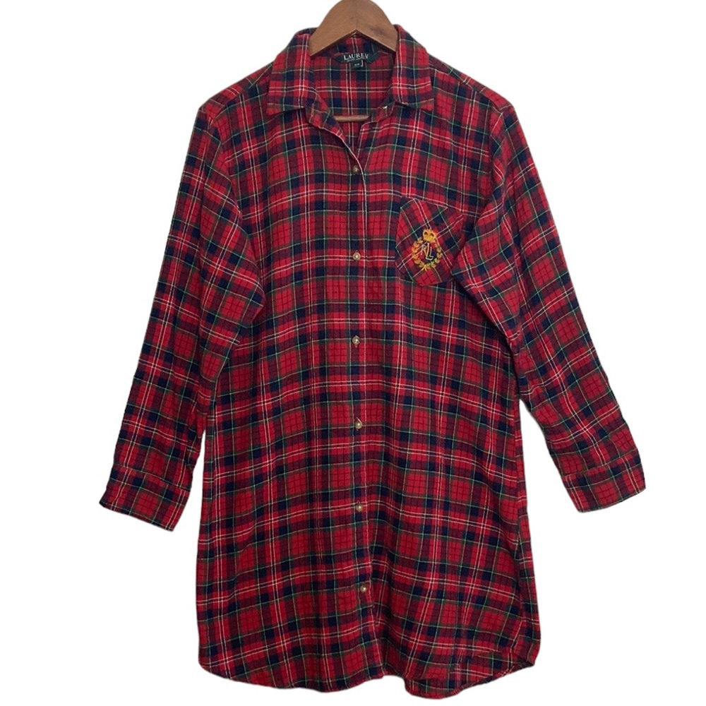 Lauren Ralph Lauren Red Plaid Nightshirt